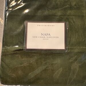 Pottery Barn Green Velvet Slipcovers 5x